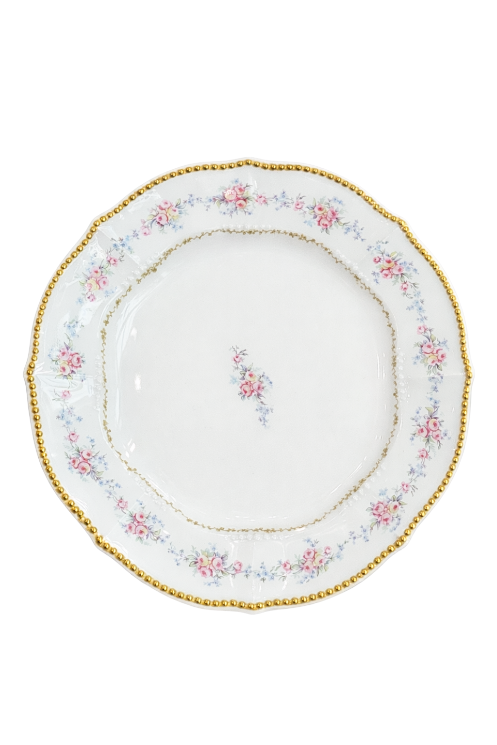 The Gilded Rose Plate | Antique Limoges Porcelain