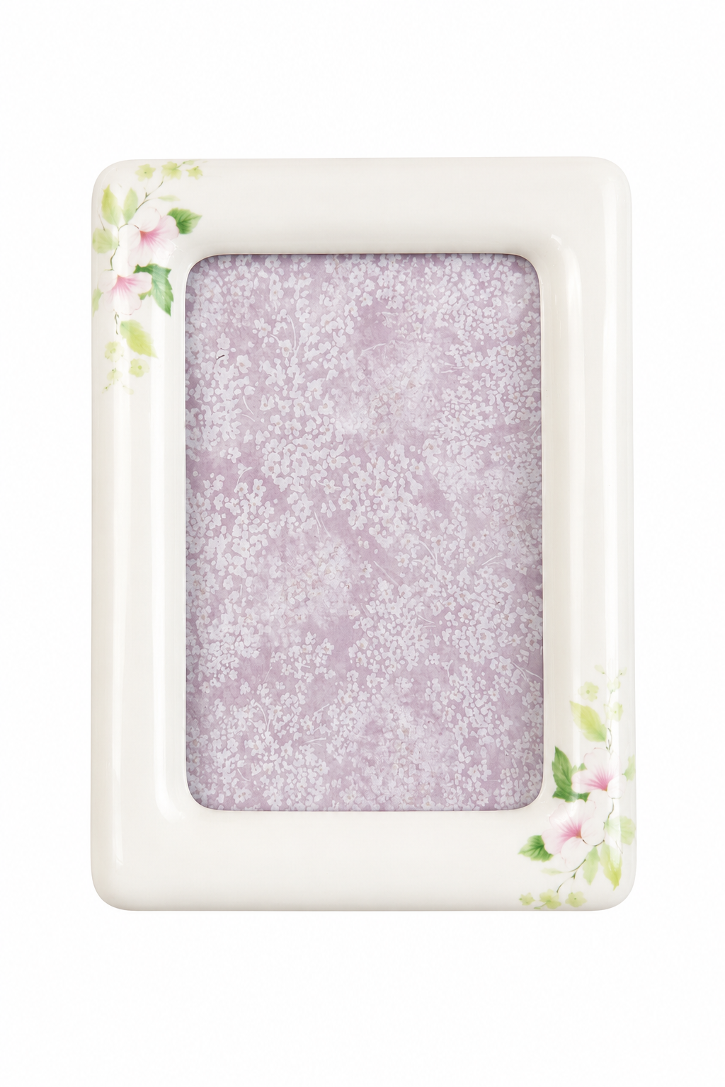 Vintage Floral Porcelain Picture Frame | Cottagecore & Shabby Chic Photo Frame
