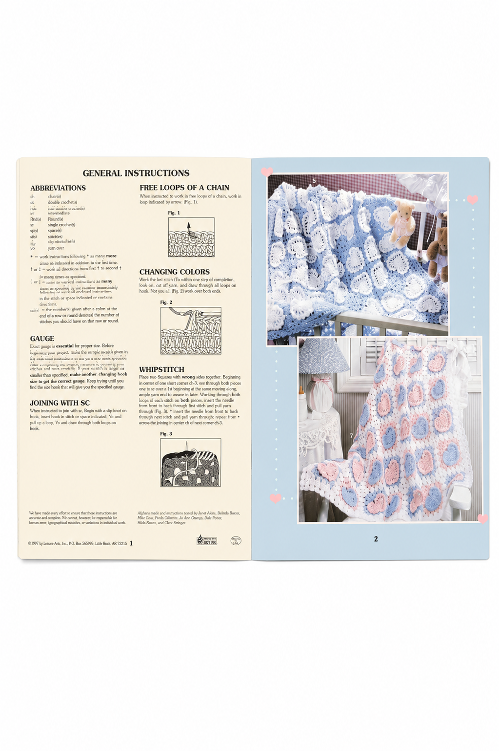 Vintage 1997 Leisure Arts “Sweetheart Grannies for Baby” Crochet Pattern Book | Anne Halliday