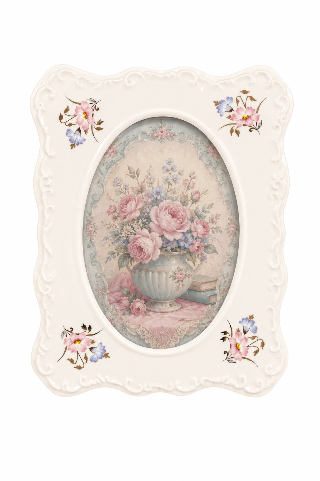 Vintage Floral Picture Frame | Romantic Cottagecore & Shabby Chic Home Décor