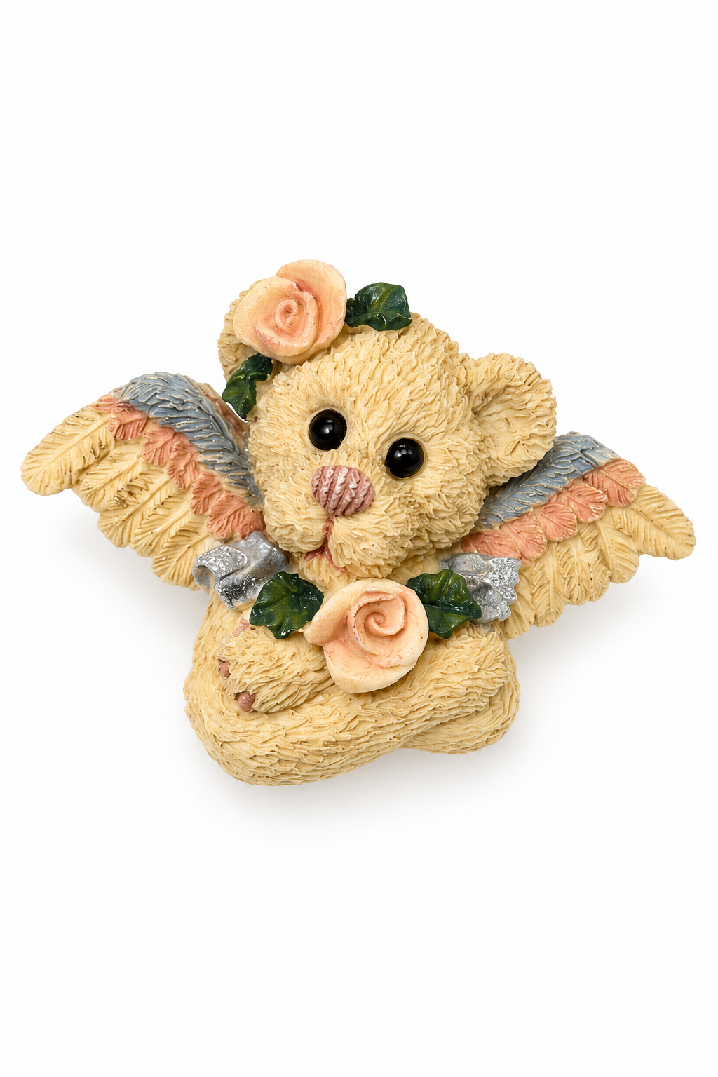 Vintage 1990s Boyds Bears Resin Angel Bear Pin Brooch