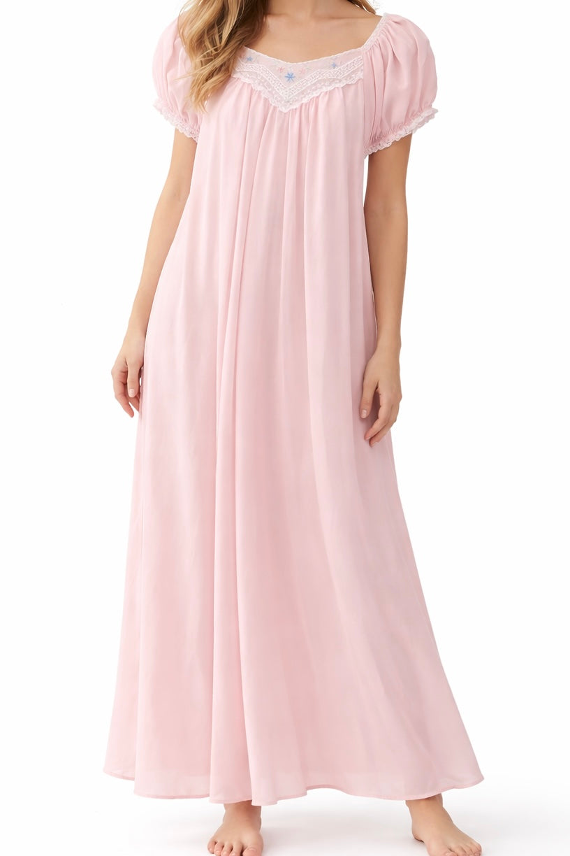 Sweet Dreams | Vintage JCPenney Pink Lace Nightgown (Medium)