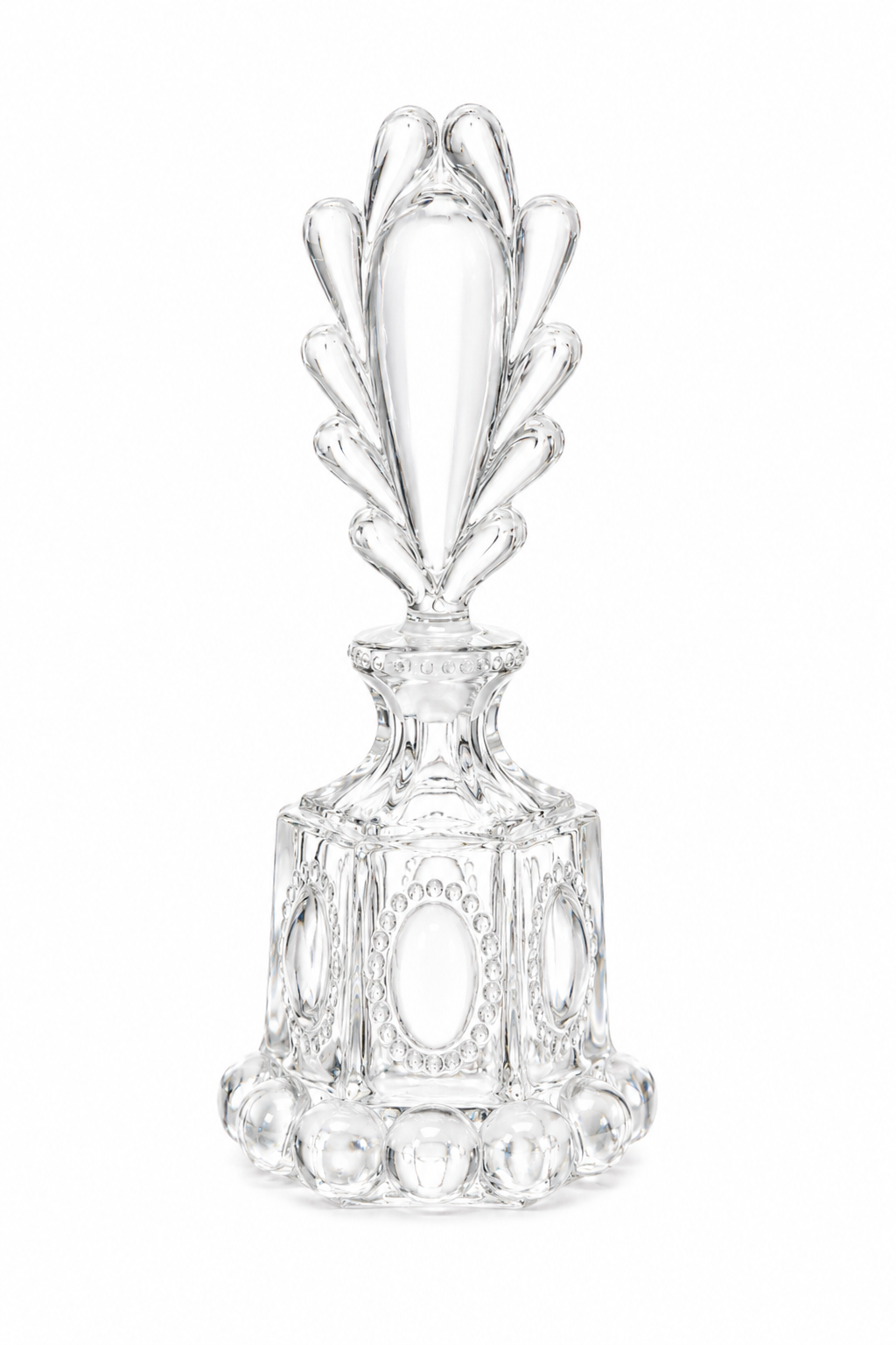 Vintage Imperial Glass Perfume Bottle | Elegant Clear Glass Vanity Décor