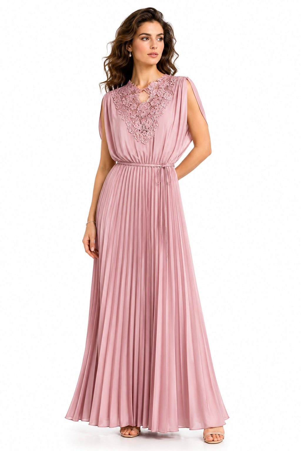 Vintage 1960s–1970s Pink Maxi Dress | Made in USA Union Tag Formal Gown | Romantic Bow Detail Dress | Size 7