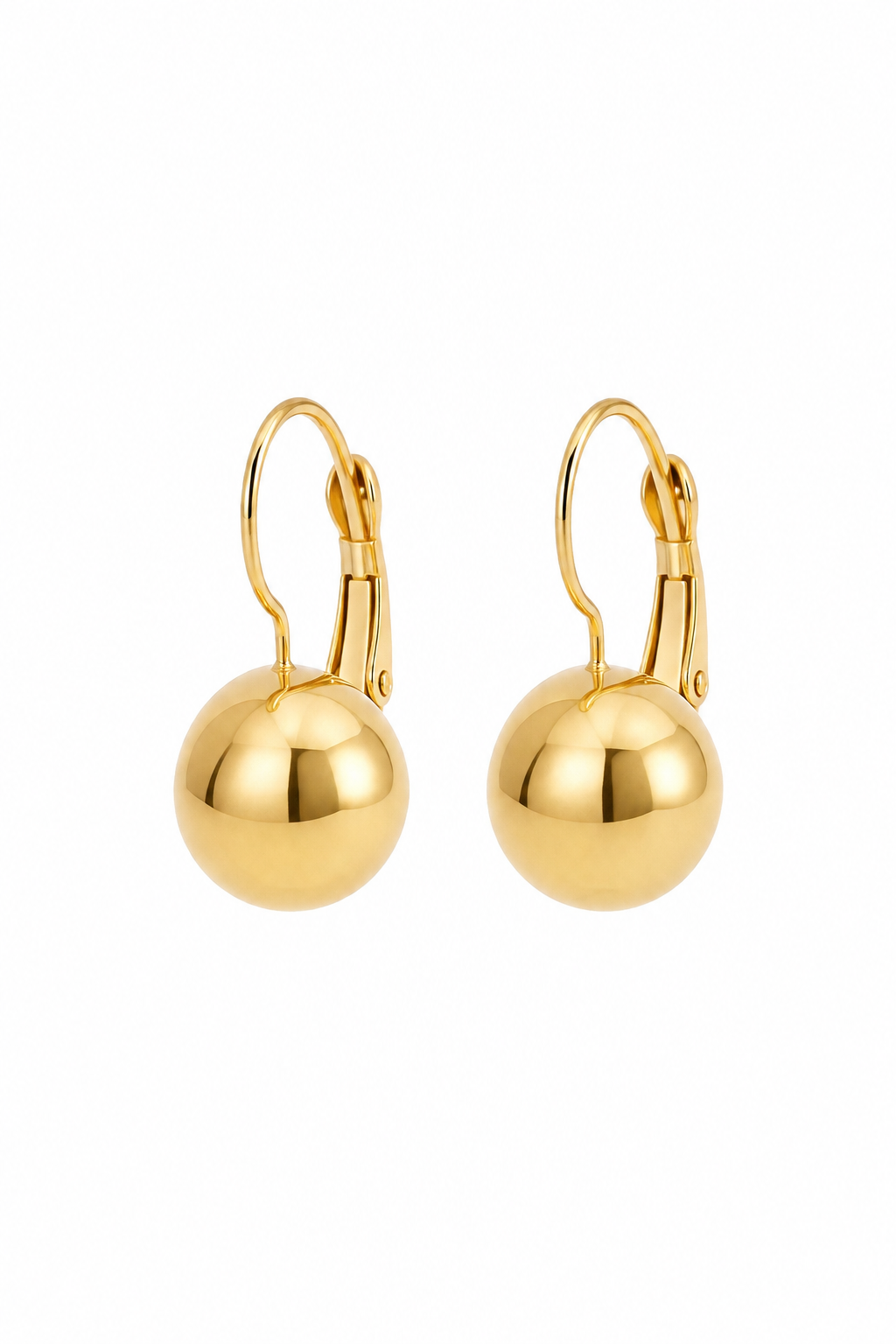 Vintage Gold Tone Ball Drop Earrings