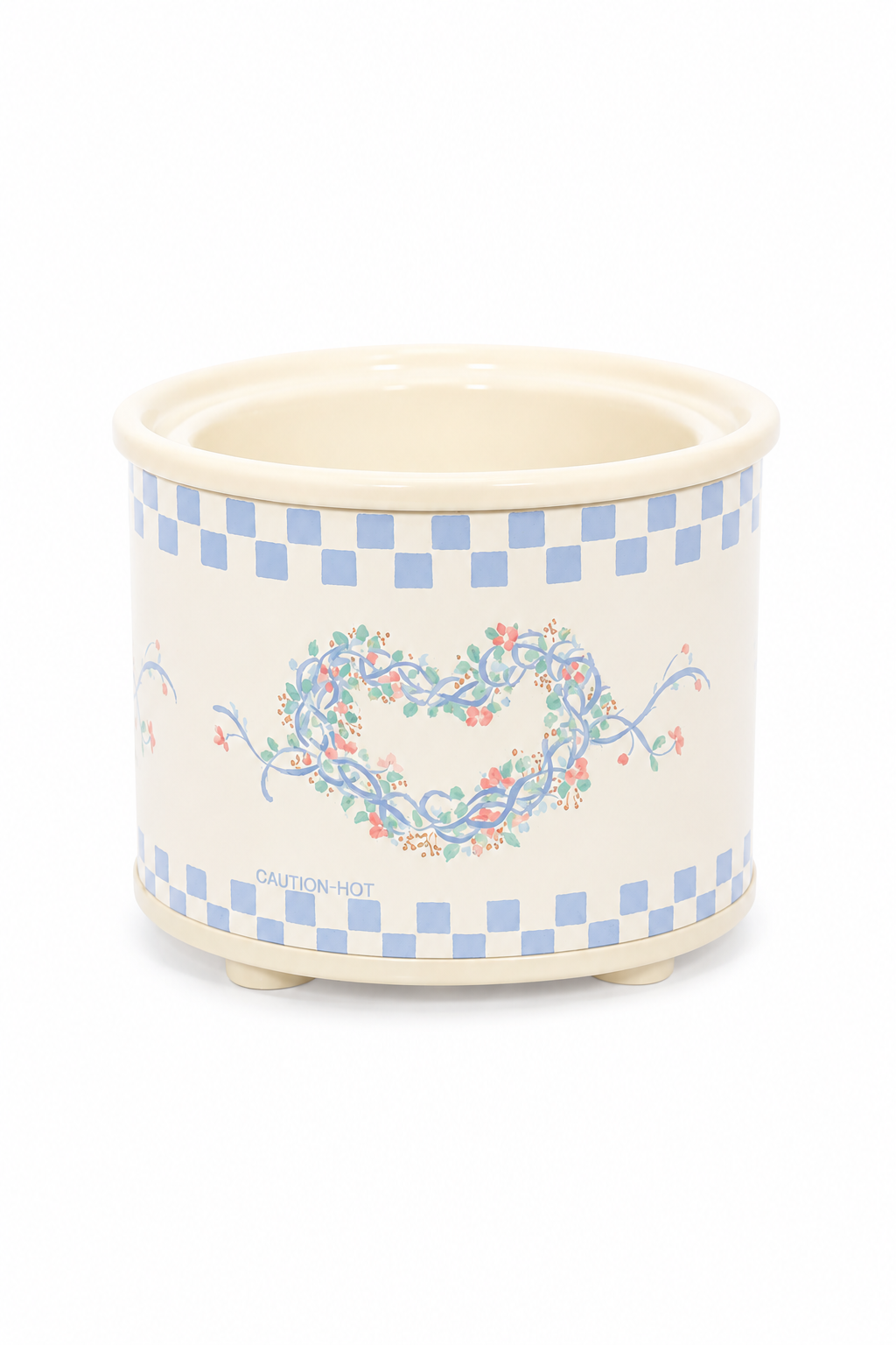 Vintage 1980s Rival Electric Potpourri Crock | Blue Hearts Simmer Pot | Cottagecore Home Fragrance Warmer