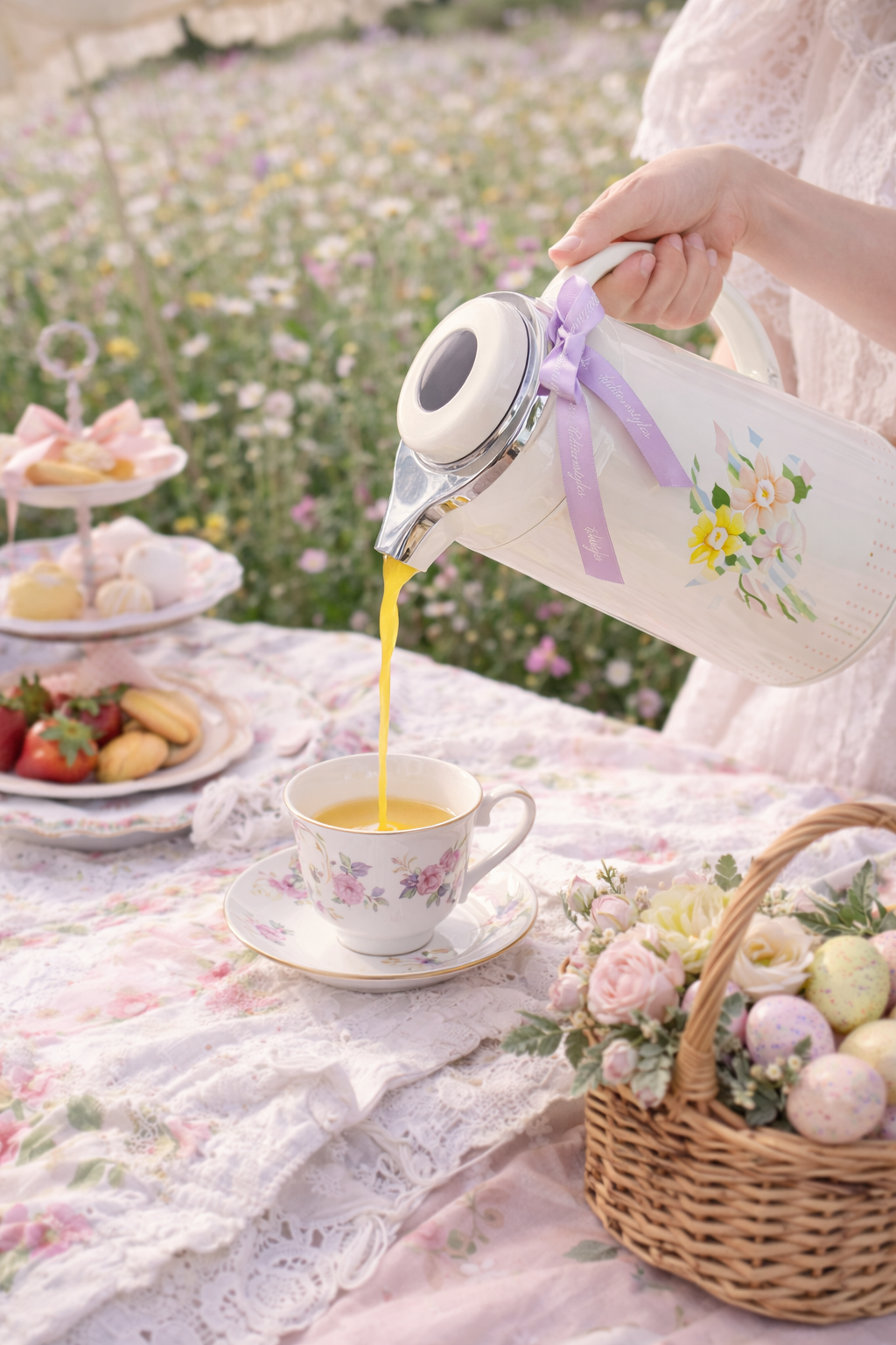 Vintage Floral Thermal Carafe / Insulated Coffee Carafe | Cottage Kitchen Serving Pitcher