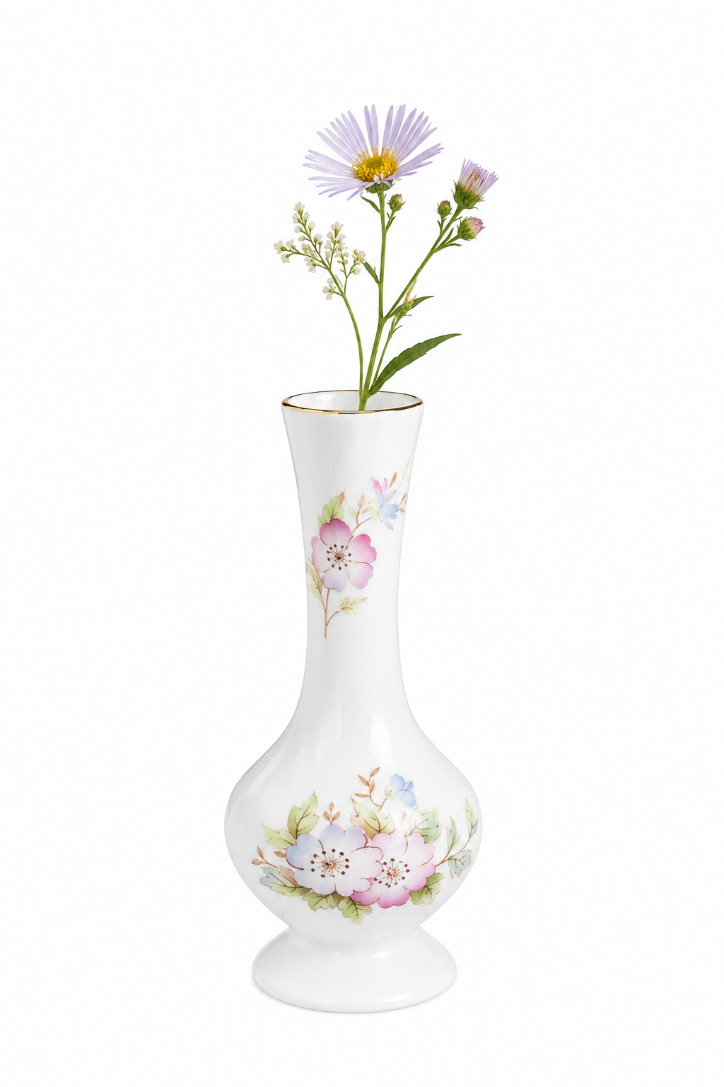 1980s Royal Tara Irish Blossom Fine Bone China Bud Vase | Made in Ireland | Floral Vase