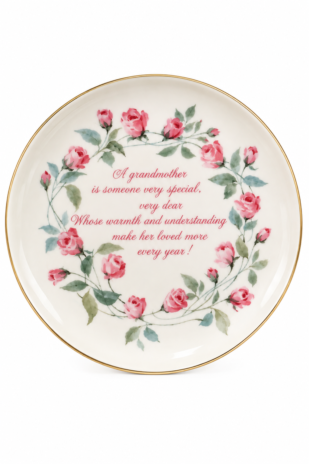 Vintage Designers Collection American Greetings “Grandmother” Genuine Porcelain Plate | Made in USA – New in Original Box