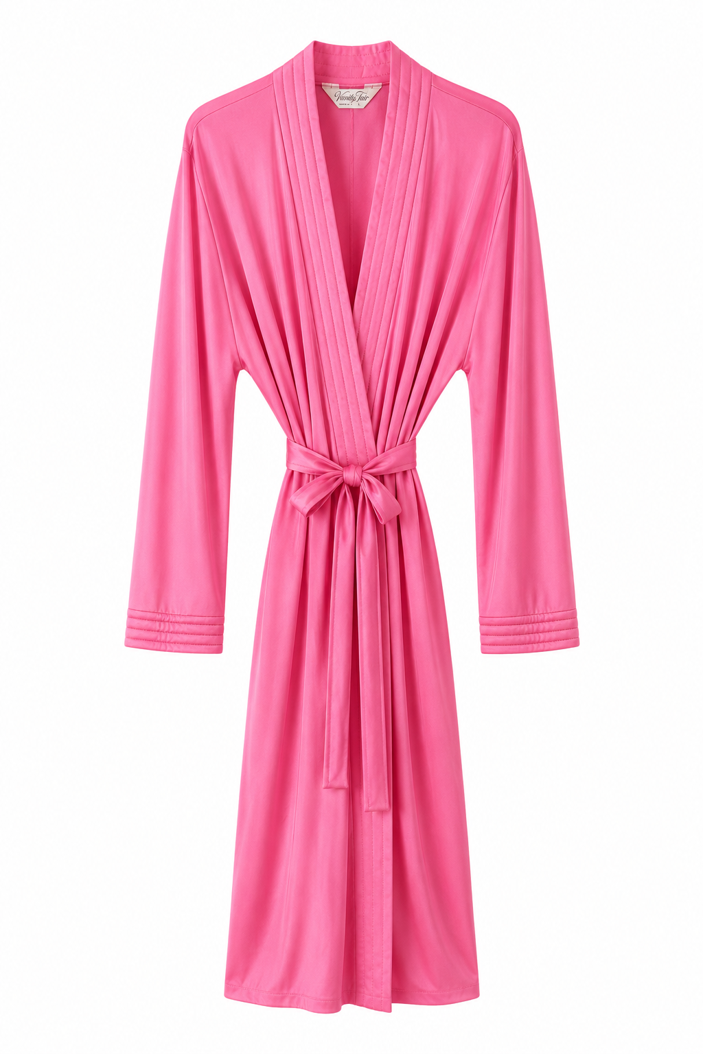 Vintage Vanity Fair Hot Pink Lounge Robe | Classic Belted Housecoat | Size Large