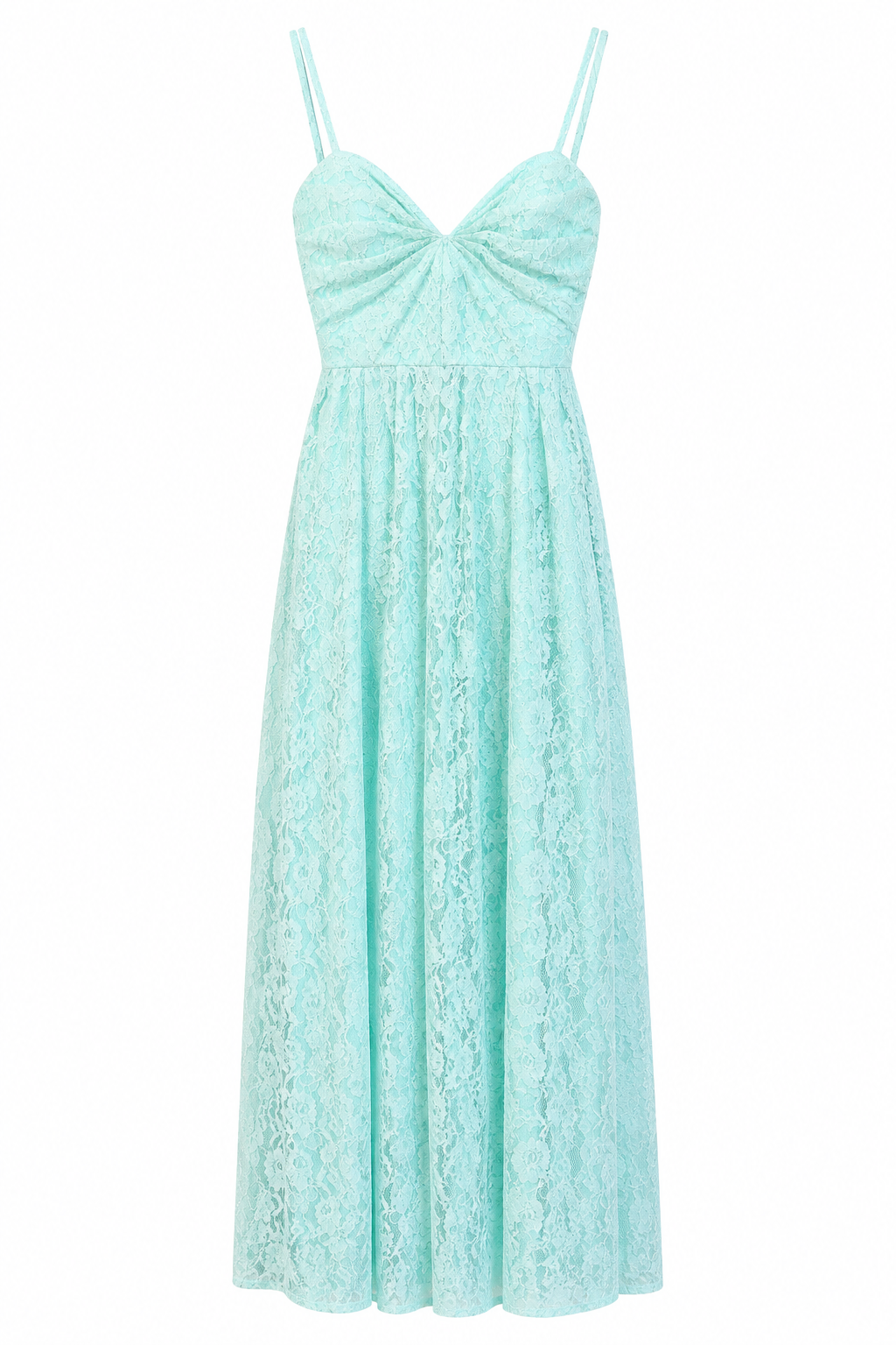Y2K Wtoo Aqua Blue Lace Maxi Gown | Size 8 – Early 2000s Formal Dress
