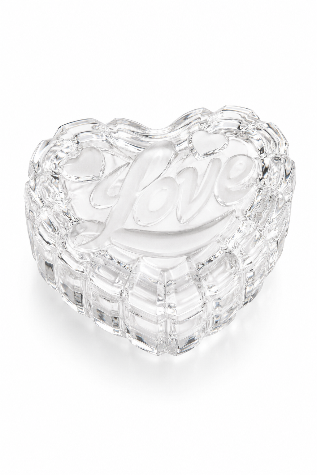 Vintage Mikasa Crystal Heart “Love” Trinket Box