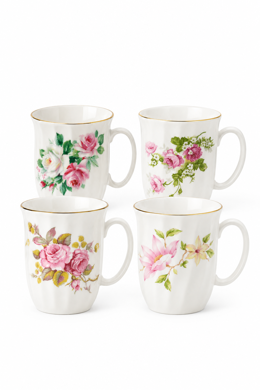 1980s Royal Essex Bone China Floral Mug Made in England | Vintage English Tea Mug