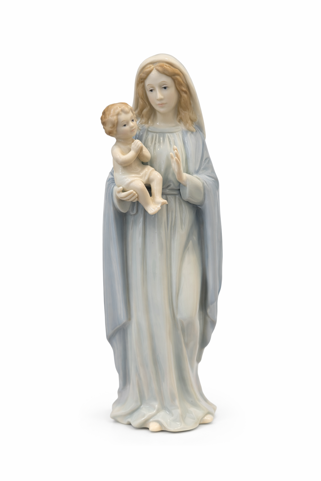 Vintage 1980s Madonna & Child Figurine | Virgin Mary with Baby Jesus Statue