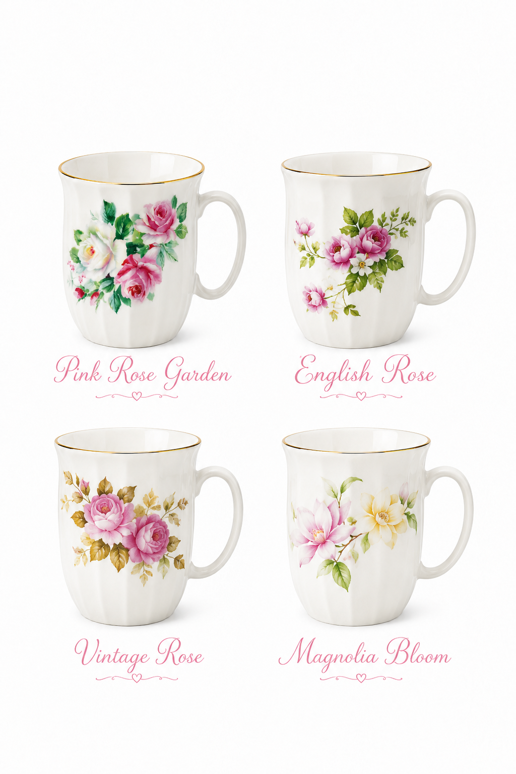 1980s Royal Essex Bone China Floral Mug Made in England | Vintage English Tea Mug