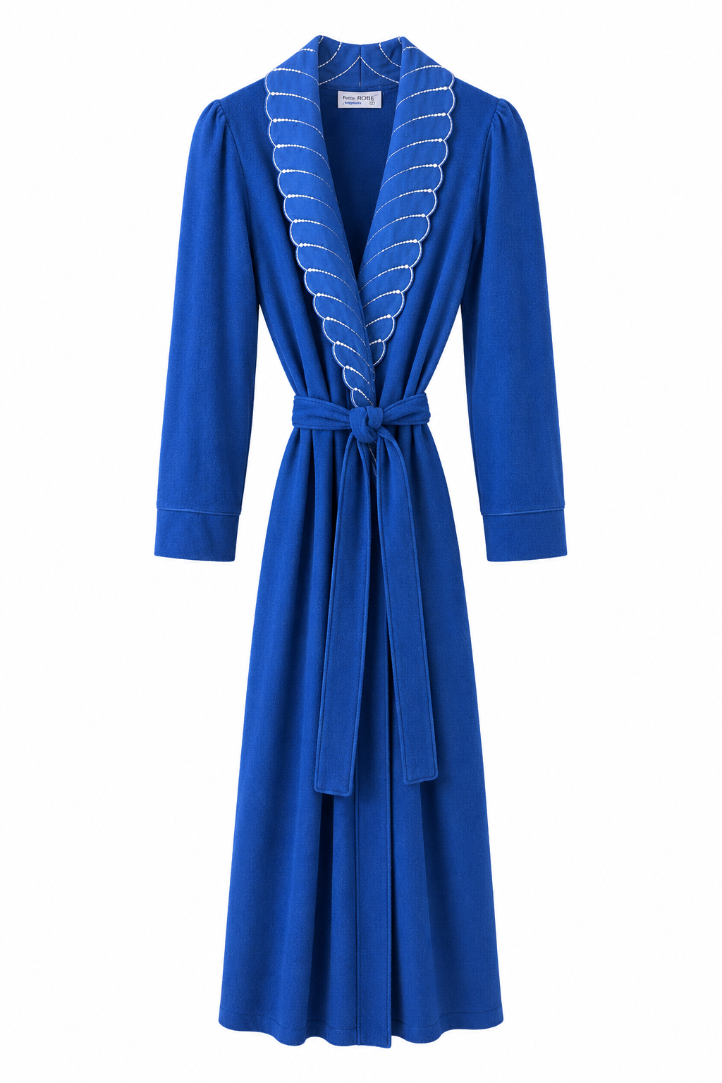 Vintage JCPenney Royal Blue Lounge Robe | Elegant Full-Length Housecoat | Classic Feminine Loungewear S/M