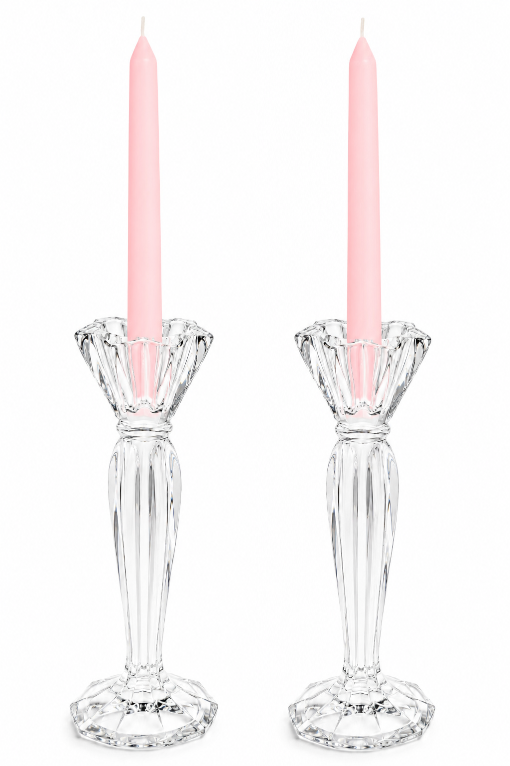 1980s Towle Full Lead Crystal Tulip Candlestick Holders | Set of 2 | 24% Lead Crystal | Vintage Elegant Decor