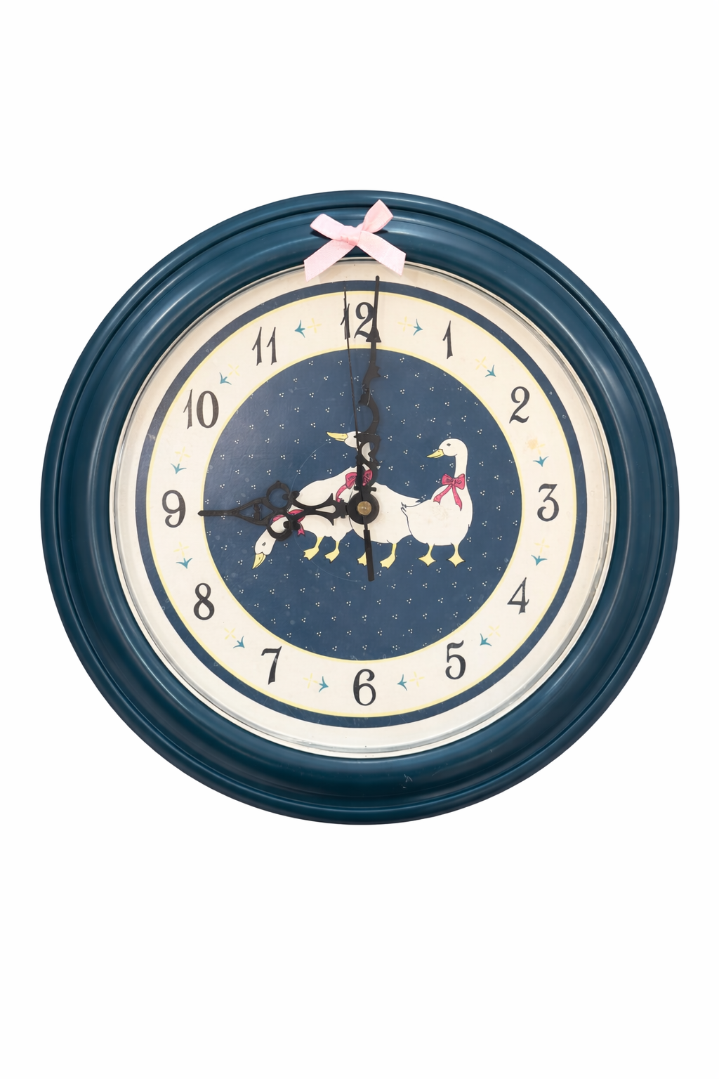 Vintage Duck Wall Clock | Cottagecore Farmhouse Round Kitchen Clock