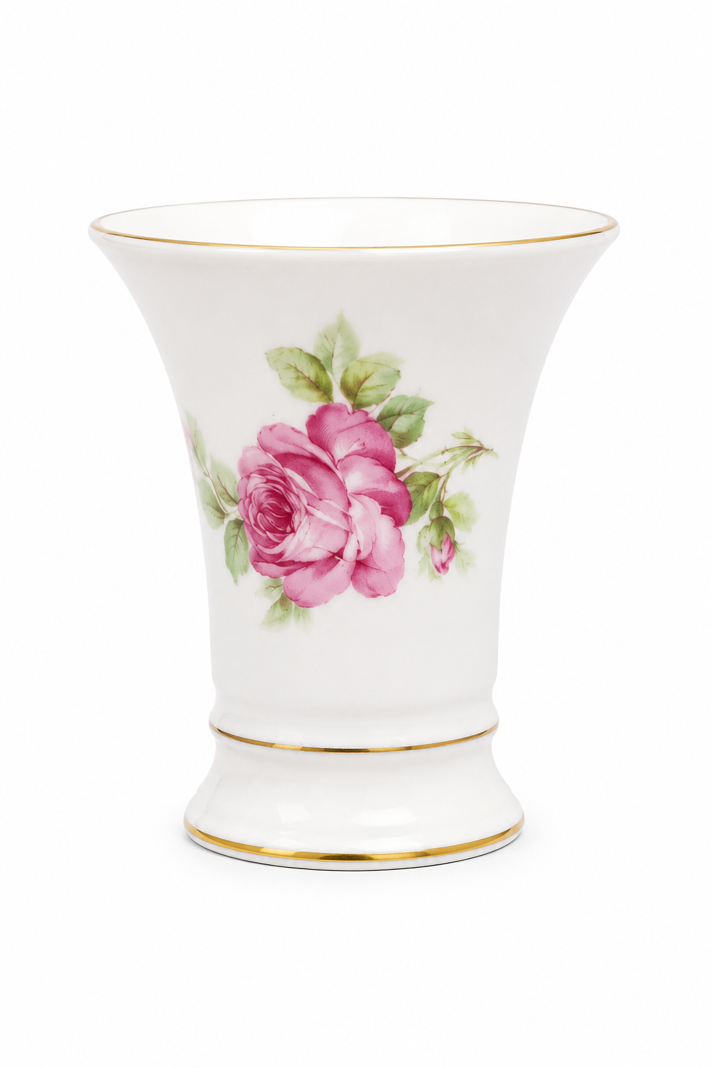 1940s Schumann Bavaria Germany “La Vie En Rose” Porcelain Vase | Vintage Rose Vase | Desk Organizer