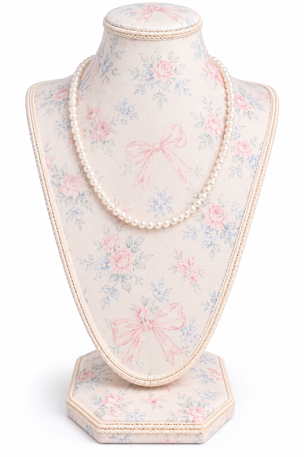 Vintage 1970s–1980s Classic Single-Strand Faux Pearl Necklace with Silver-Tone Filigree Clasp