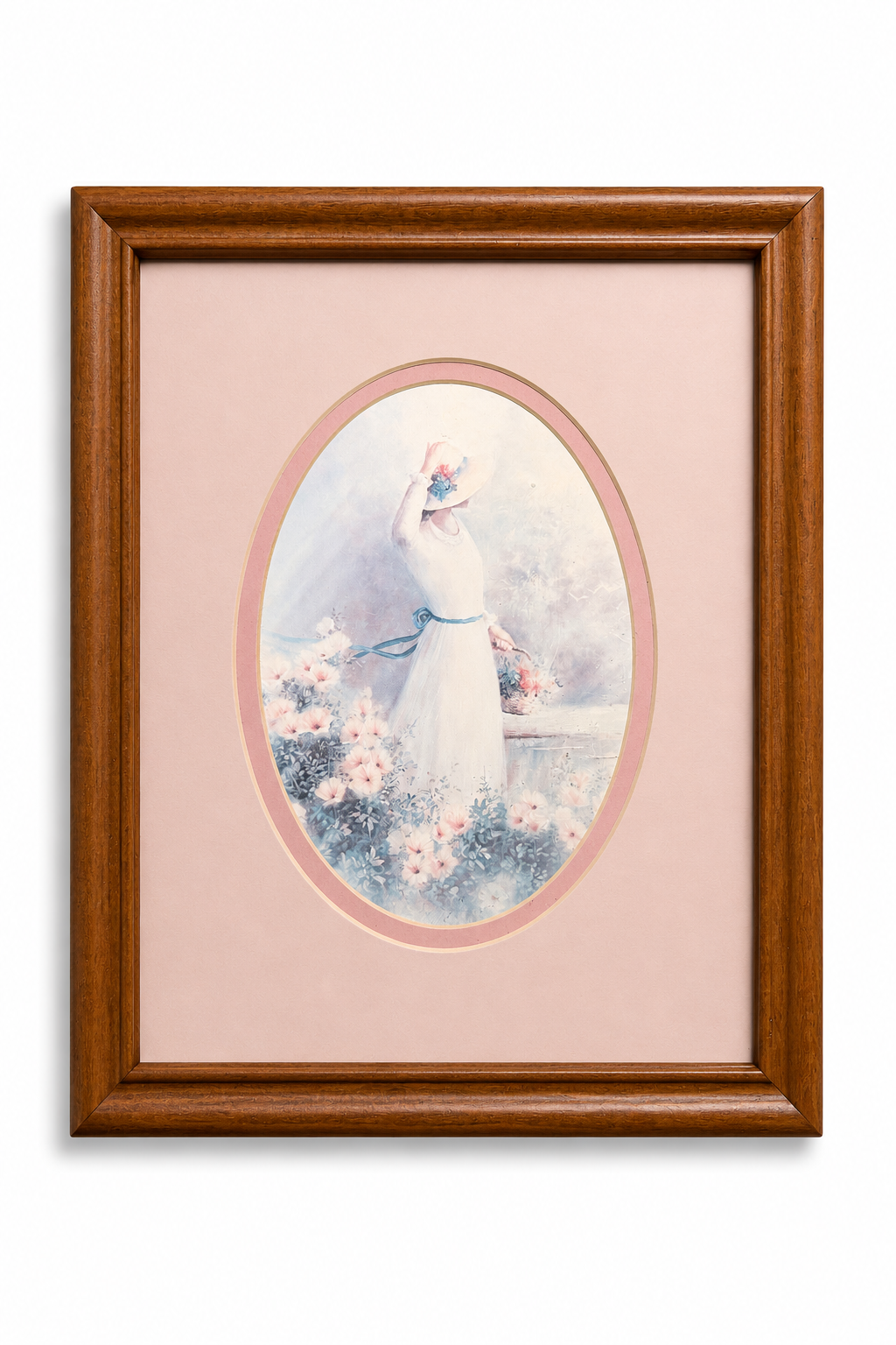 Vintage Victorian Lady Framed Art Print | Romantic Cottagecore Wall Décor | 11” x 9”