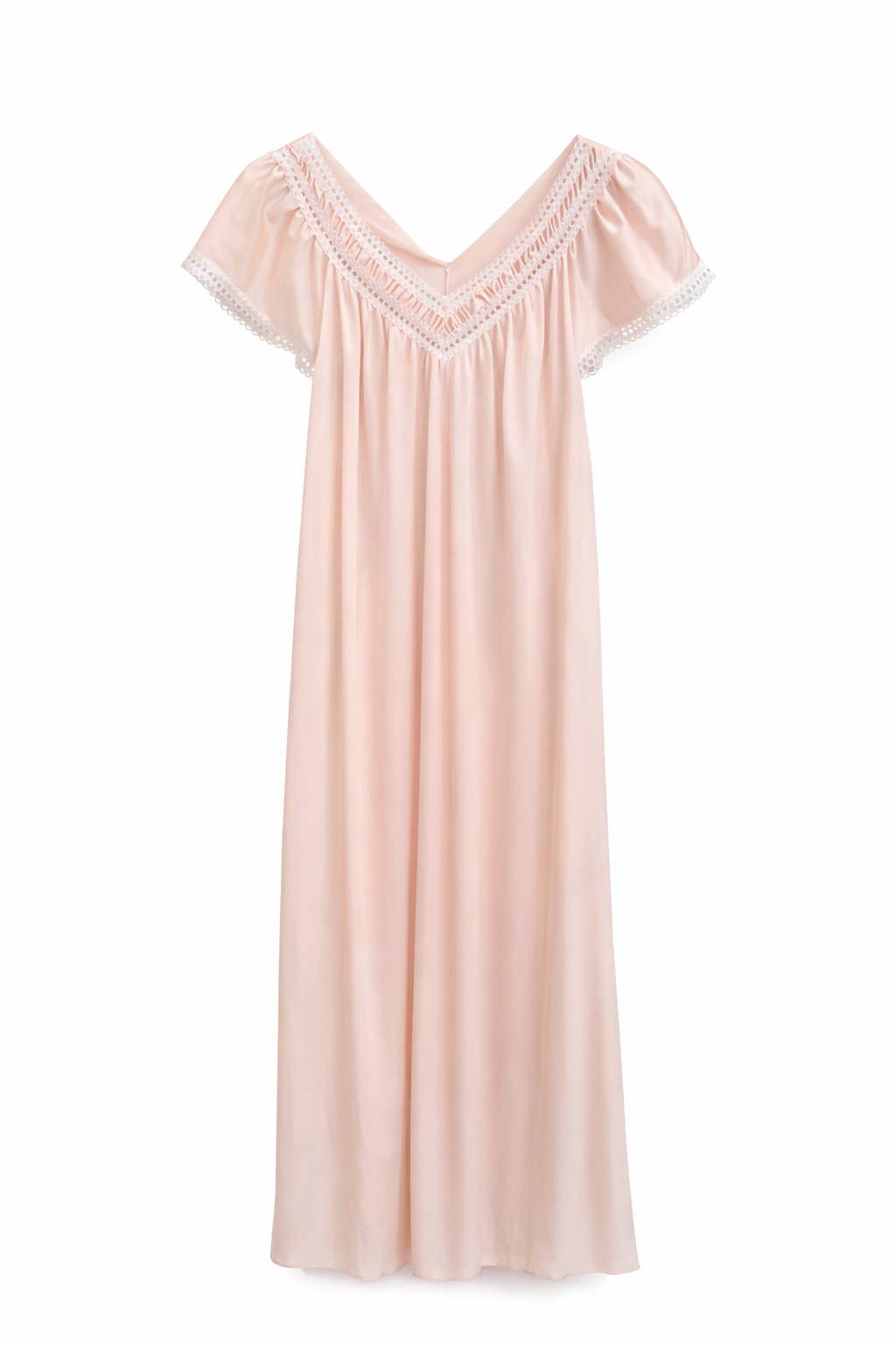 Rosé Dawn Vintage Lace Nightgown