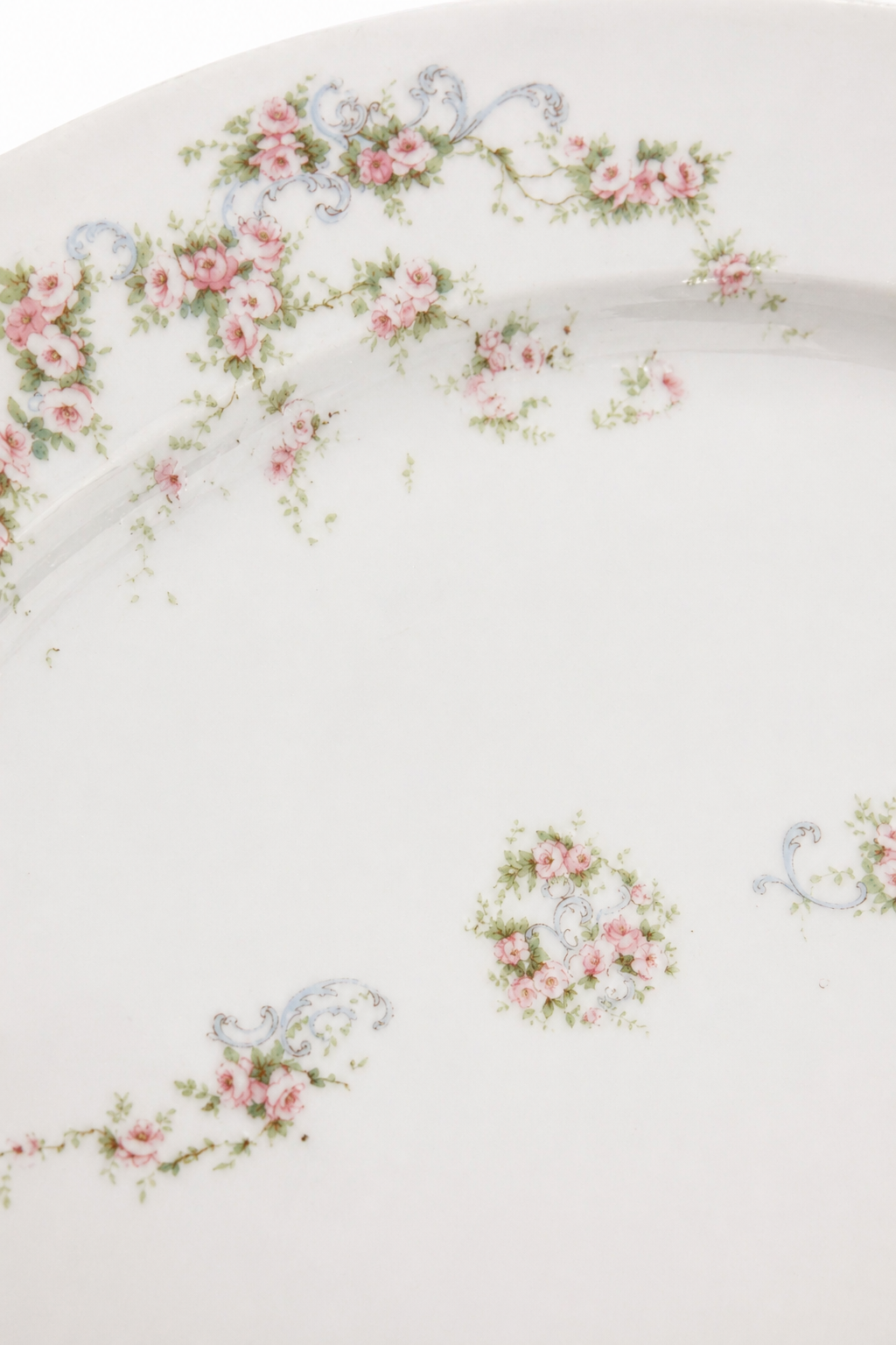 Large Antique Austrian Oval Serving Platter (1891–1918) | Victorian Floral Porcelain