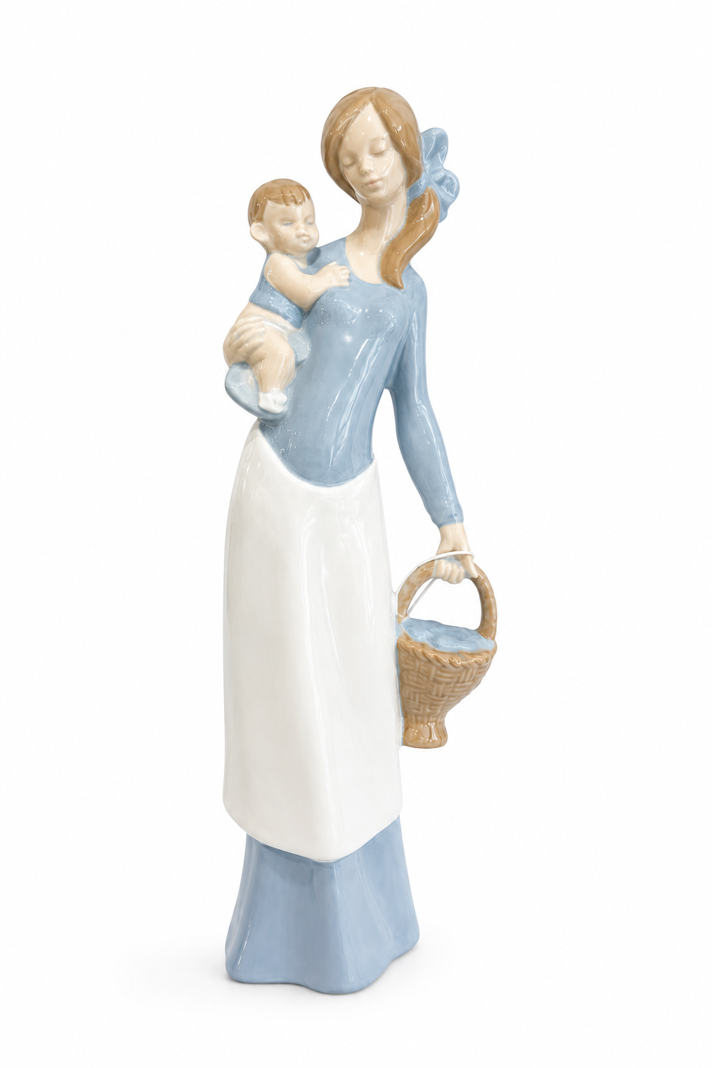 1980s Duncan Royale Mother & Baby Figurine | Vintage Porcelain Family Figurine