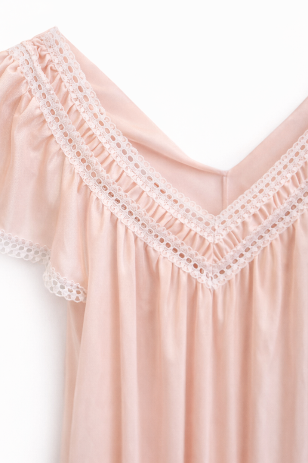 Rosé Dawn Vintage Lace Nightgown