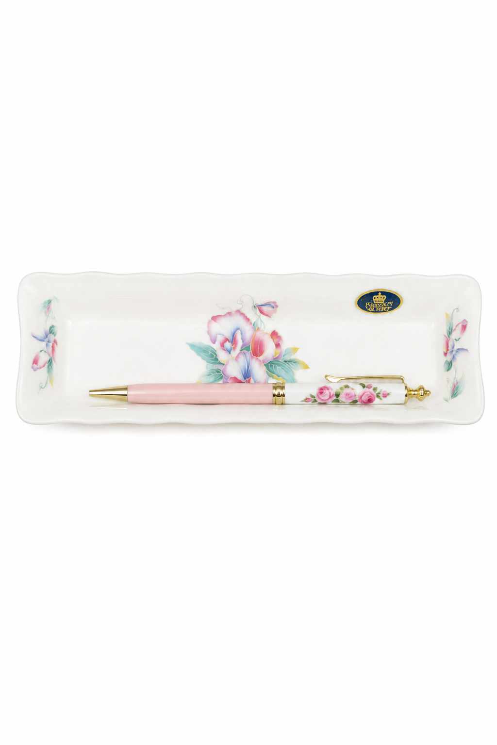 Vintage 1980s Little Sweetheart Fine English Bone China Floral Trinket Tray | Made in England