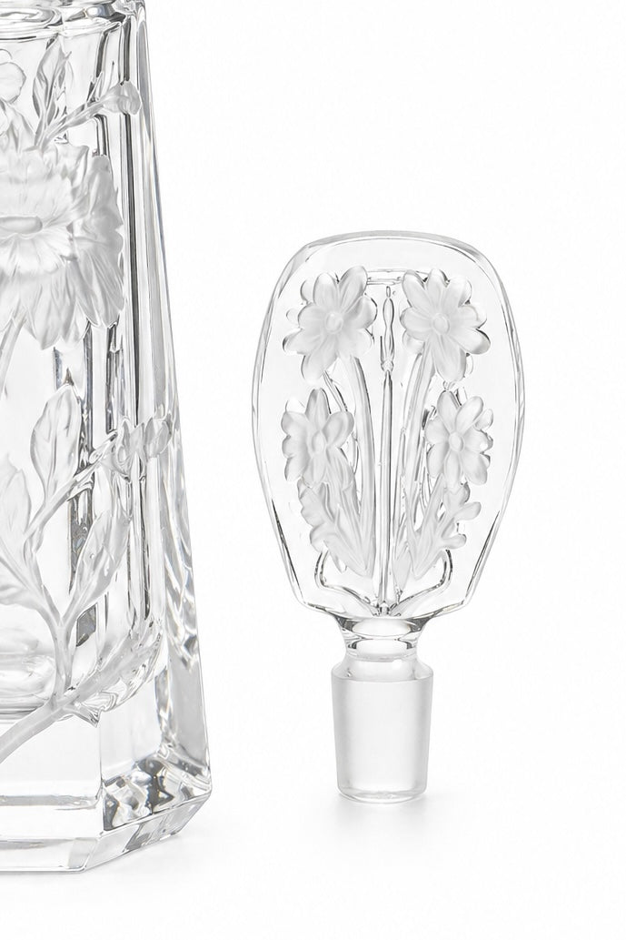 1950s IRICE Hand-Cut Crystal Perfume Bottle | Rare Japanese Vanity Decanter