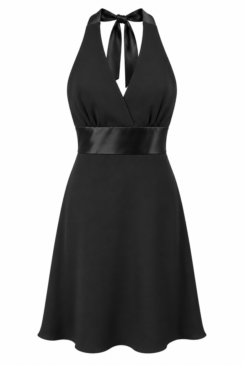 Vintage Y2K Jones New York Dress Petite Black Halter Midi Dress – Size 4P