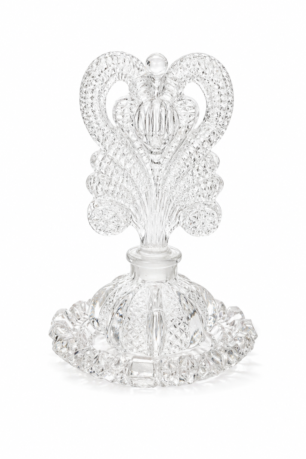 Vintage 1930's Crystal Perfume Bottle Vanity Set