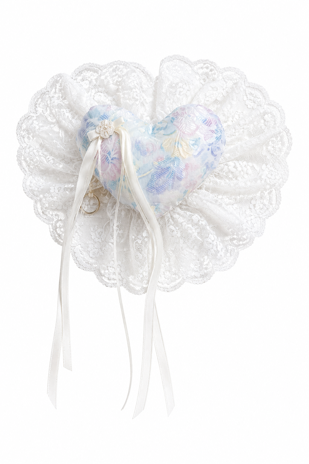 Vintage Lace Wedding Ring Pillow | Romantic Bridal Ring Bearer Pillow