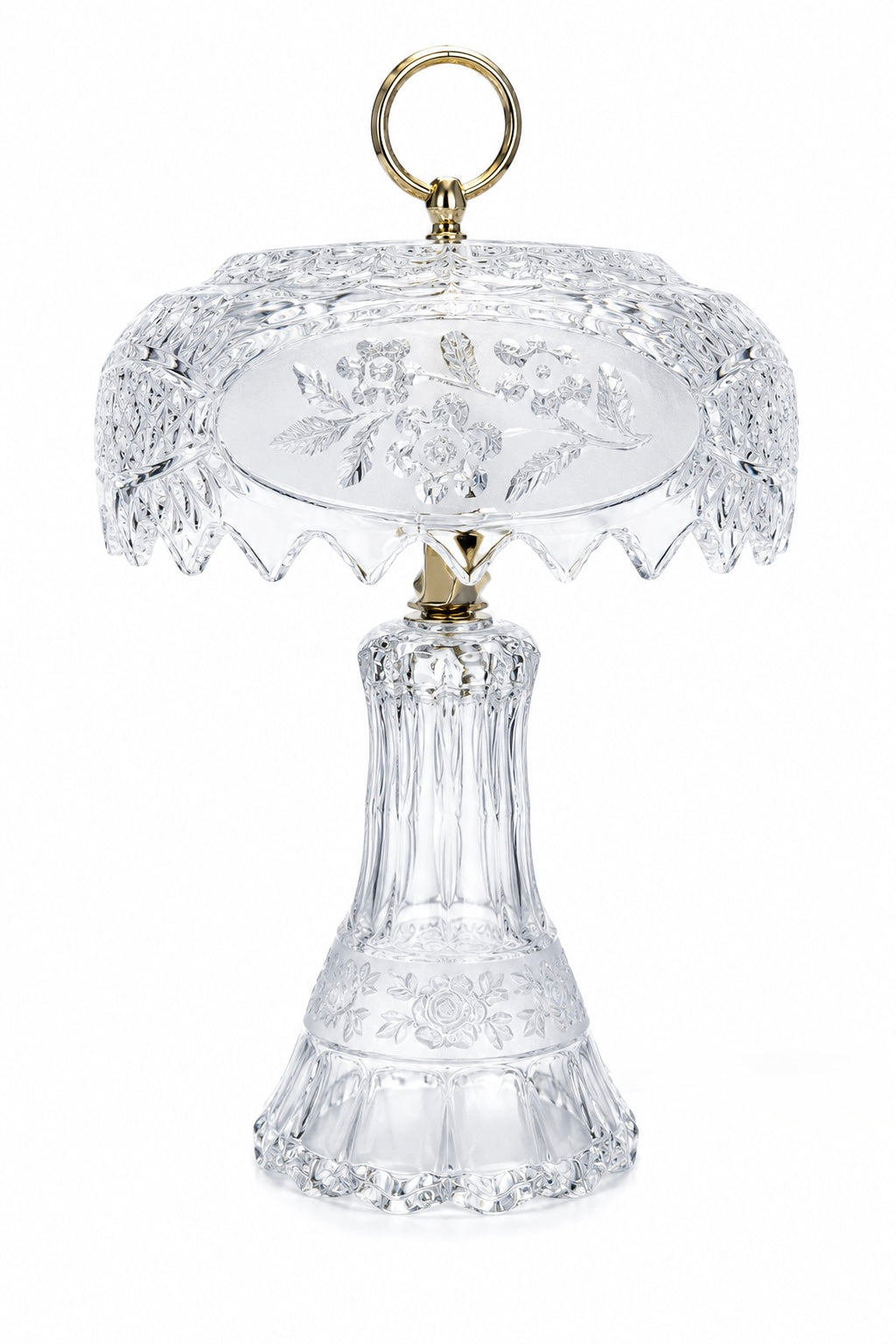 Vintage 1970s–1980s Crystal Boudoir Table Lamp | Elegant Crystal Accent Lamp