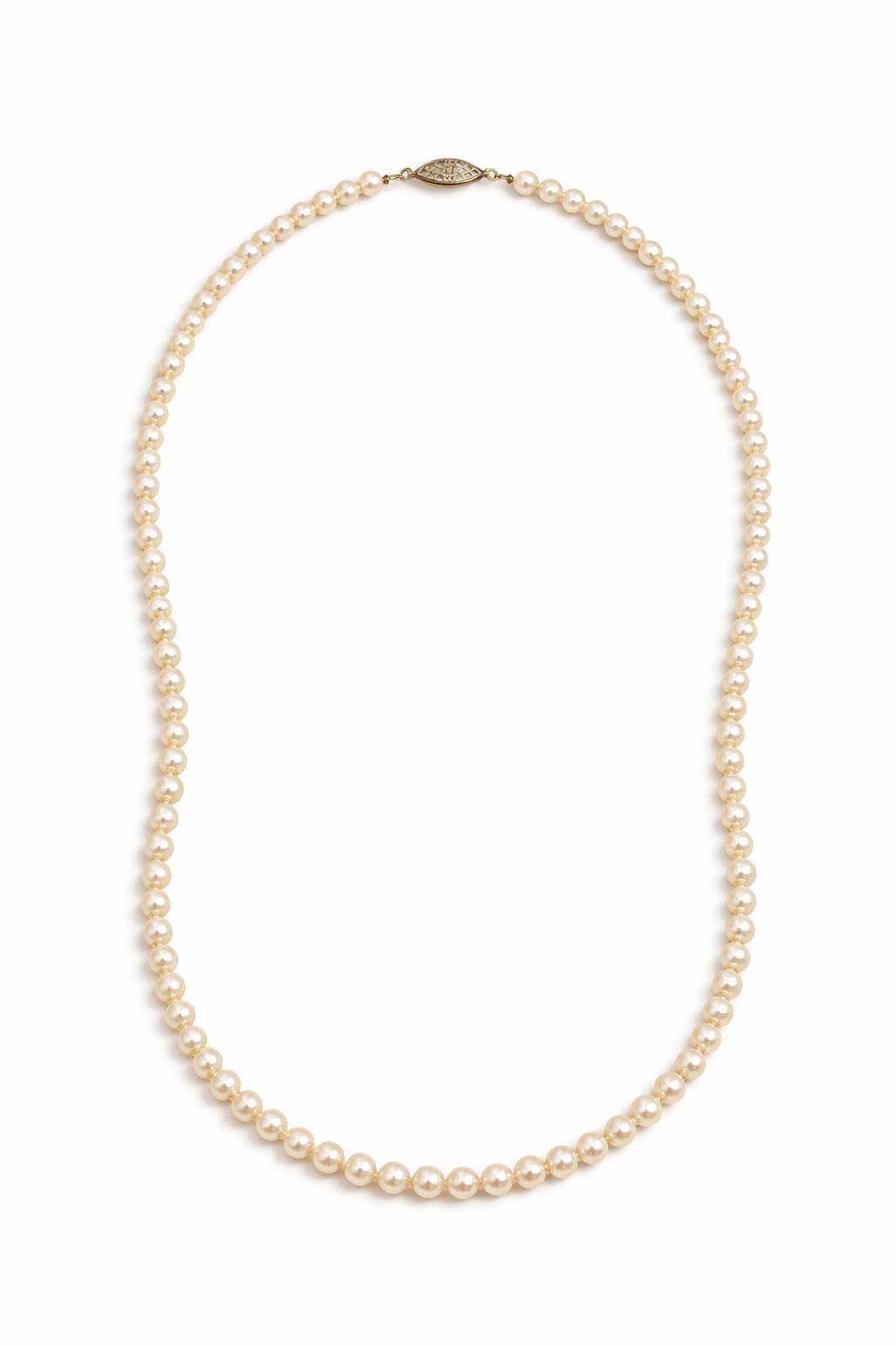 Vintage Long White Pearl Necklace | 30” Classic Statement Strand