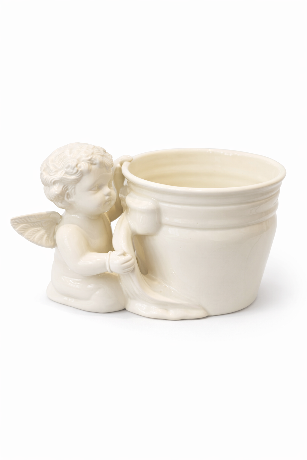 Petit Ange Garden Planter | Vintage Shabby Chic Cherub Pot