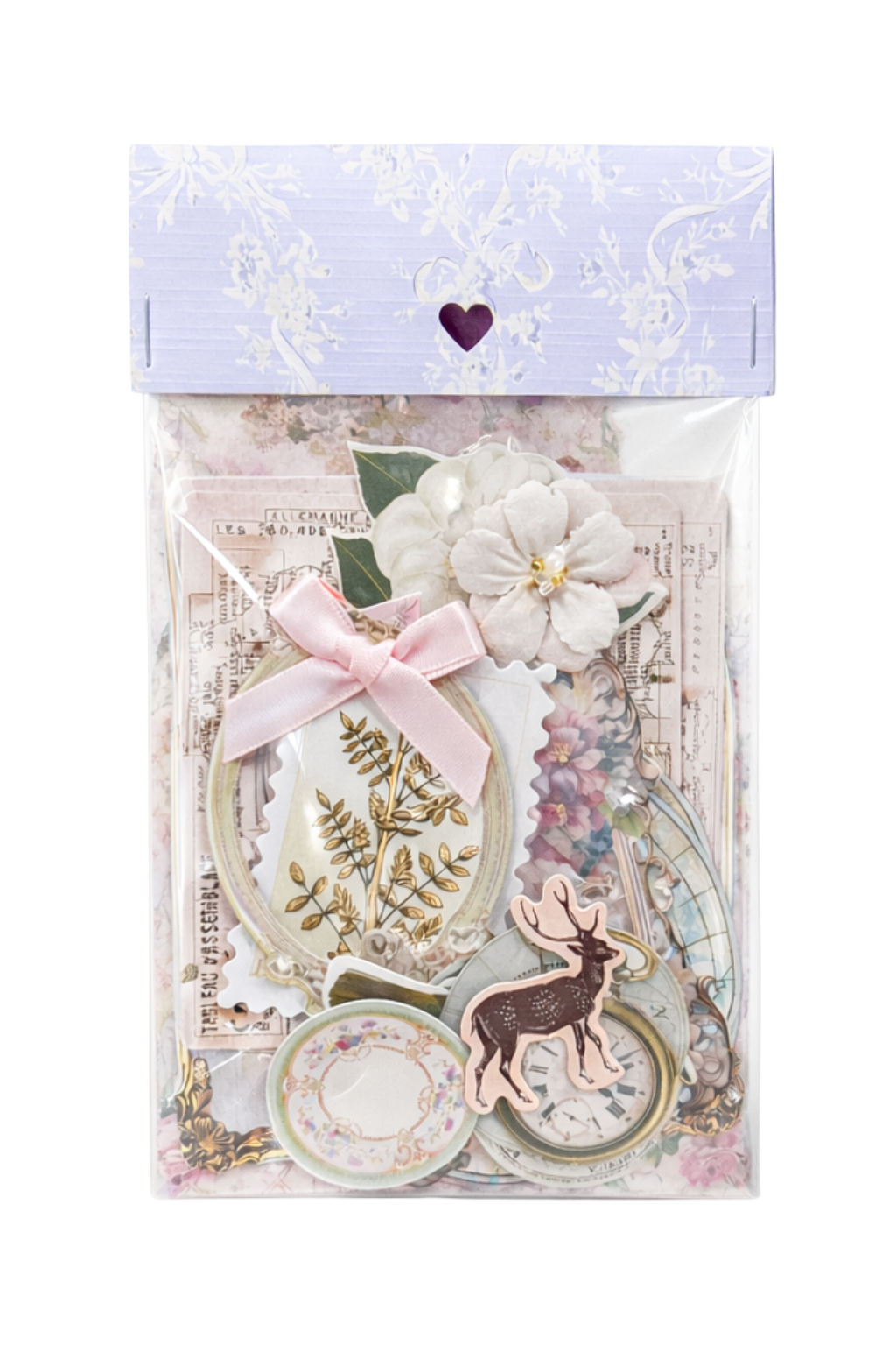 Shabby Chic Junk Journal Bundle – 30 Piece Ephemera & Sticker Pack