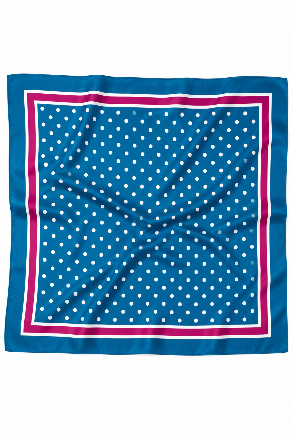 Vintage Blue Polka Dot Scarf | Retro Headscarf | Cottagecore Hair Scarf | Pin-Up Accessory