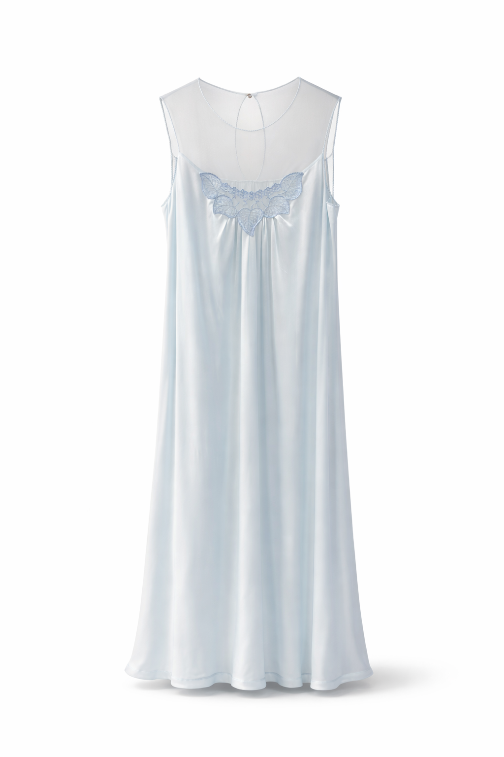 Powder Blue Dream | Vintage E.W.S. New York Sheer Lace Nightgown (Size M)
