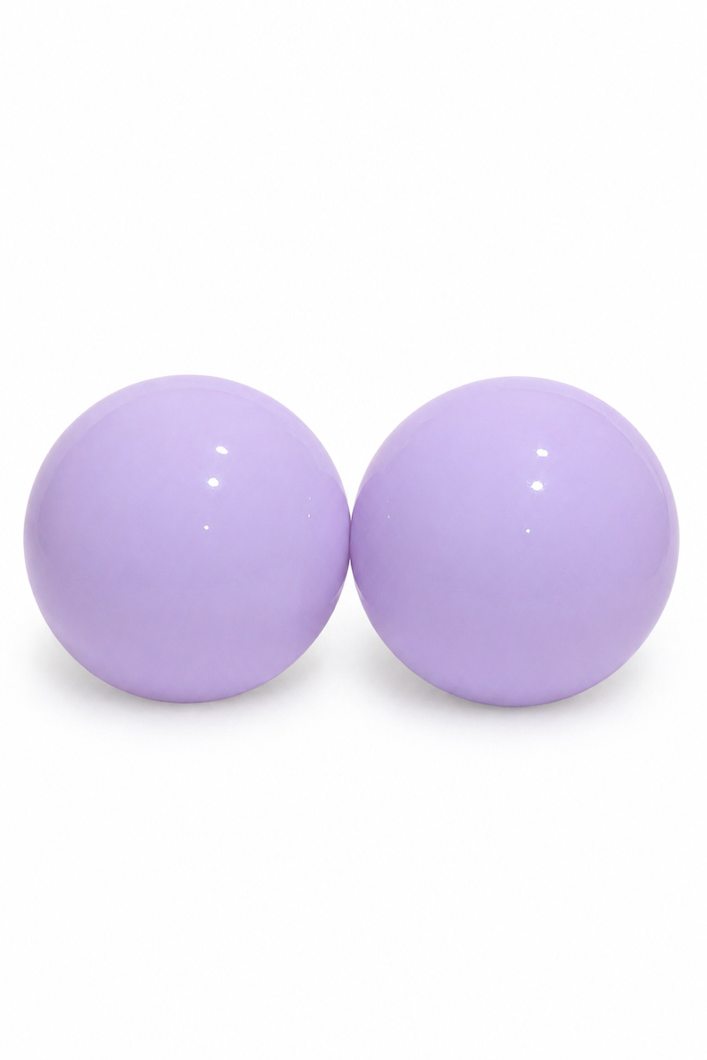 Vintage 1980s Pastel Lavender Dome Stud Earrings | Oversized Statement Earrings