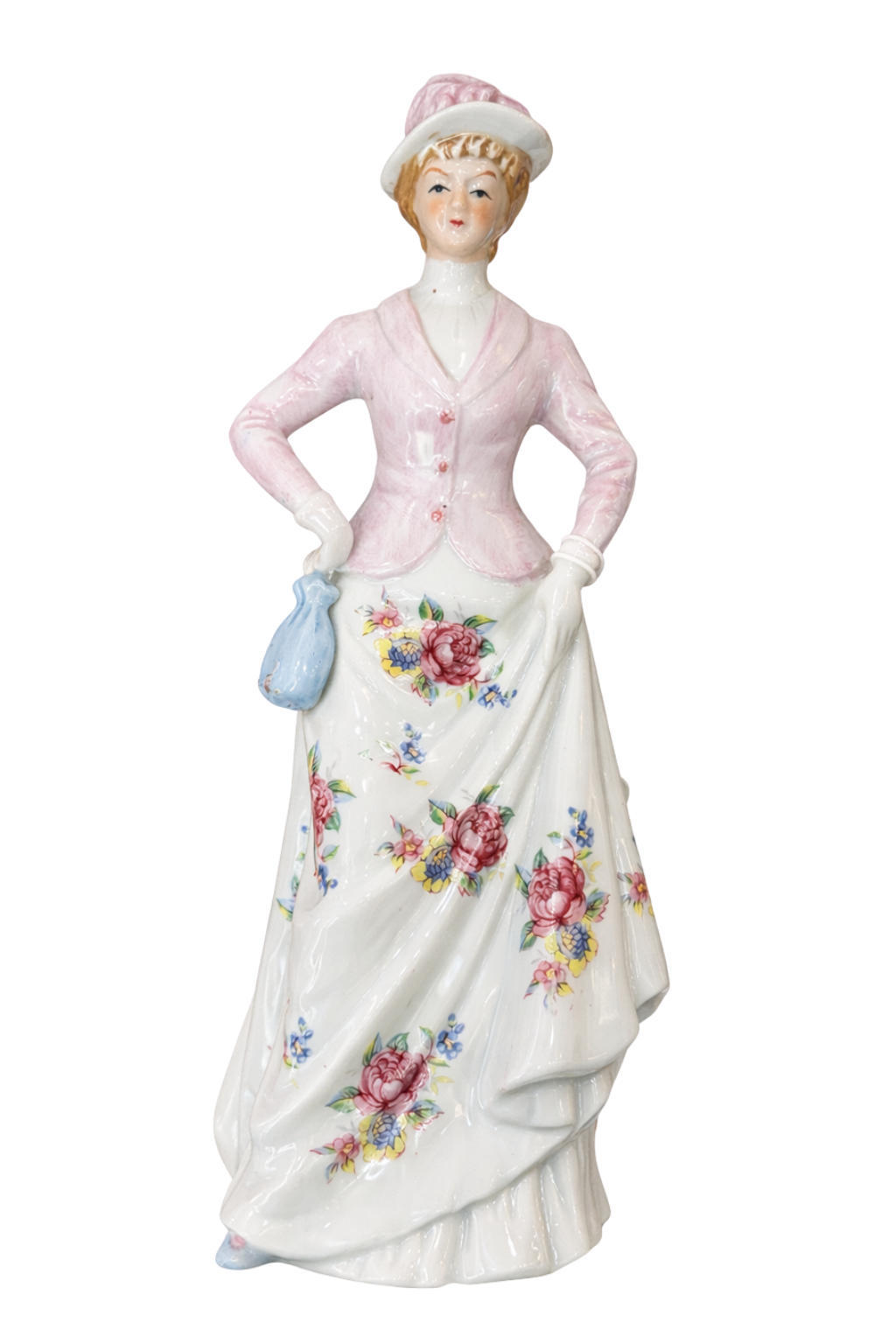 Miss Rosalind in Springtime | Vintage Porcelain Floral Lady Figurine