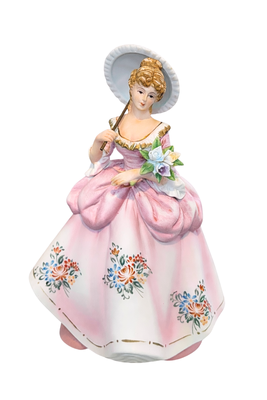 Lady Élodie with Parasol | Vintage Lefton Porcelain Figurine