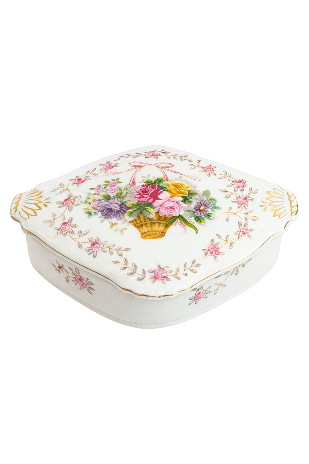 Bristol Garden “Panier de Fleurs” Porcelain Trinket Box