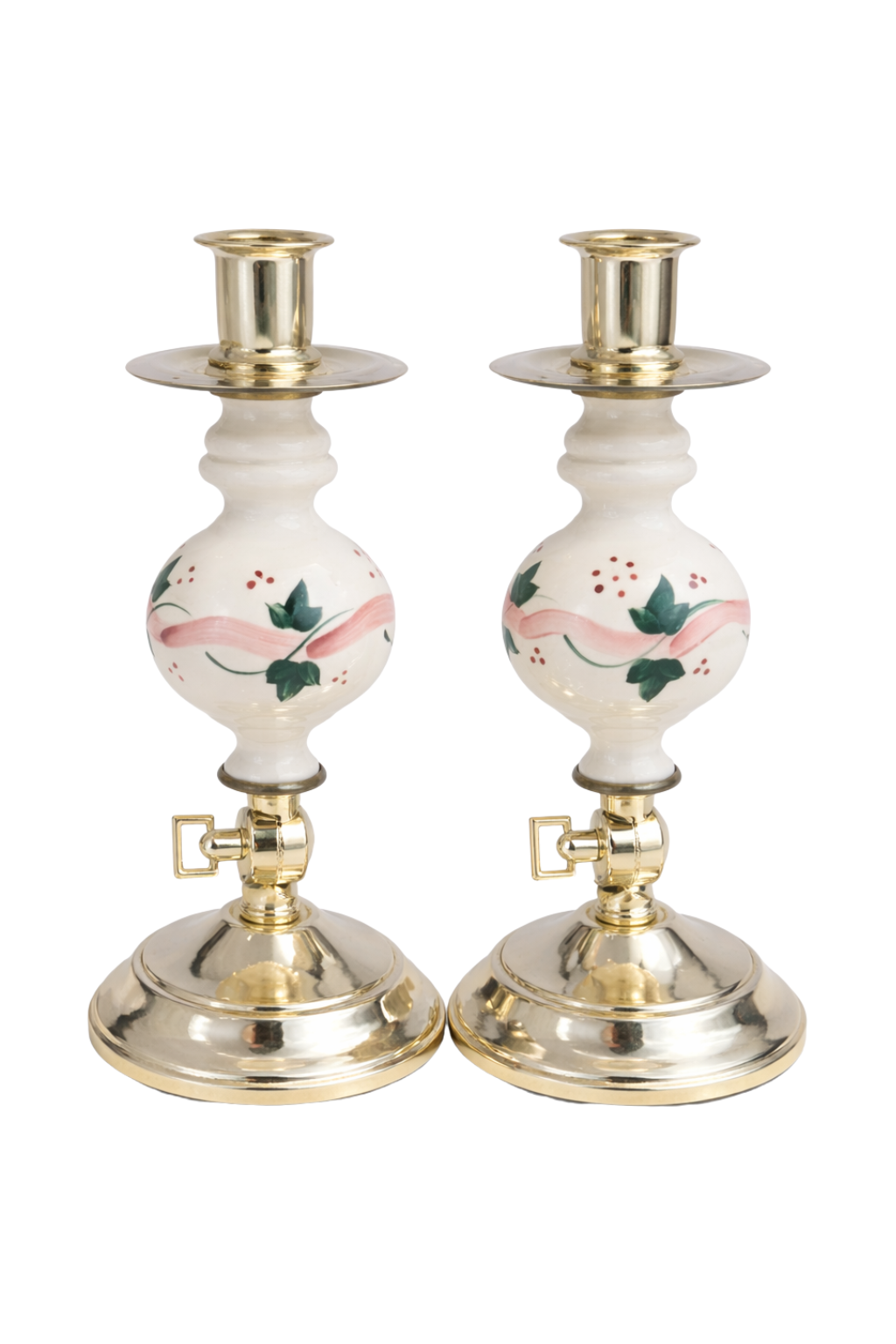 Home Interiors Candlestick Holders | Set of 2 Vintage Candle Holders
