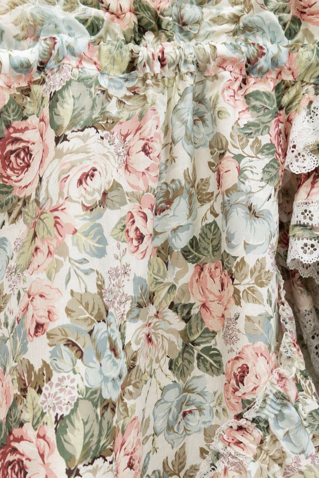 Vintage Cottage Rose Ruffle Curtains | Made in USA Floral Cottagecore Curtains