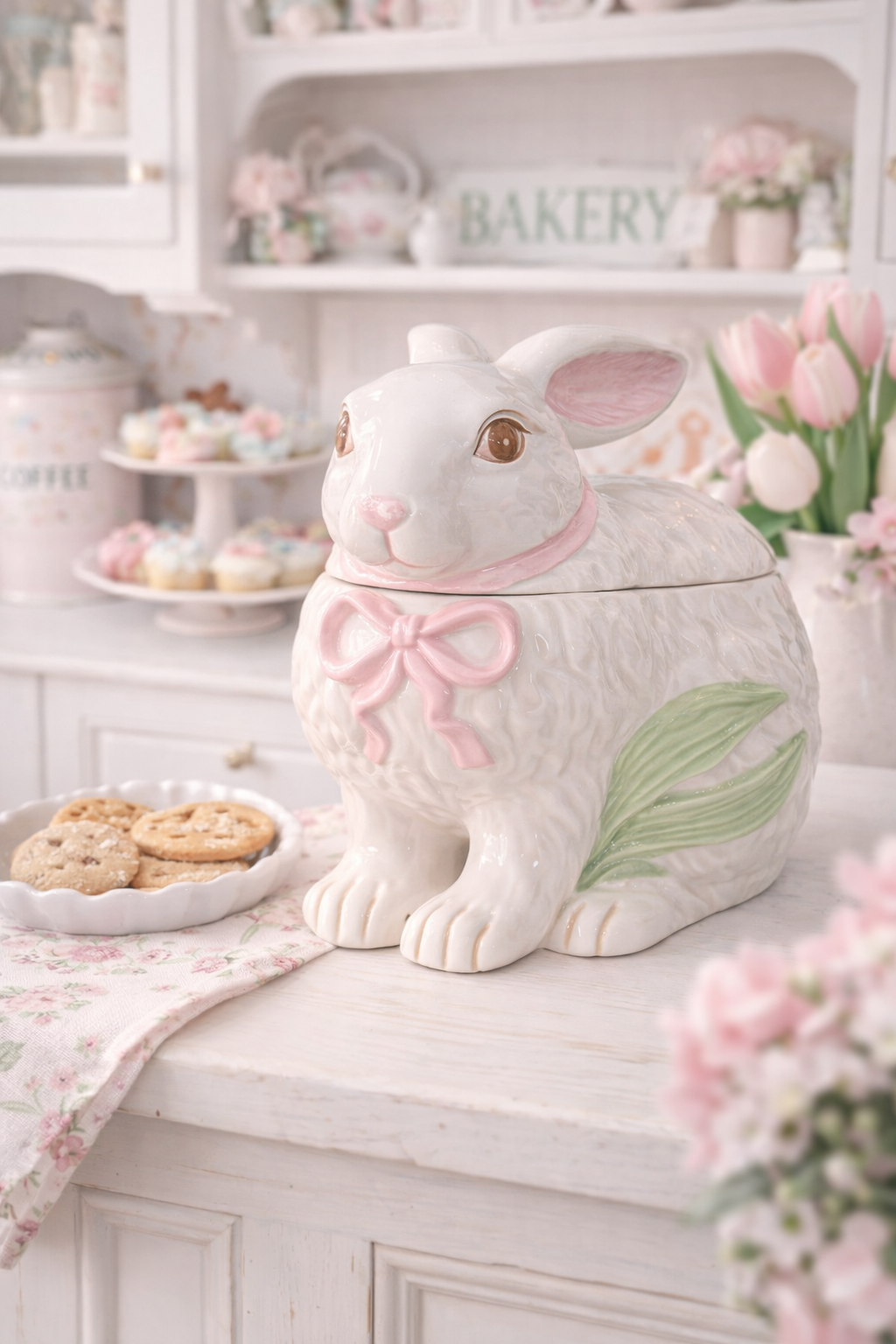 Vintage Takahashi Bunny Cookie Jar (1970s–1980s) | Fine China Rabbit Jar, Japan