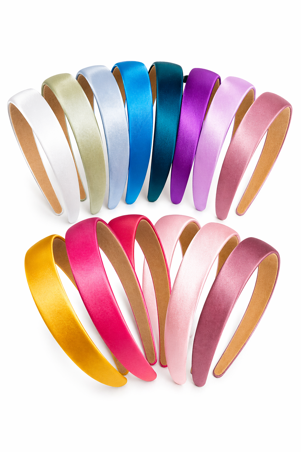 Vintage-Inspired Padded Satin Headbands | Colorful Statement Hair Accessories