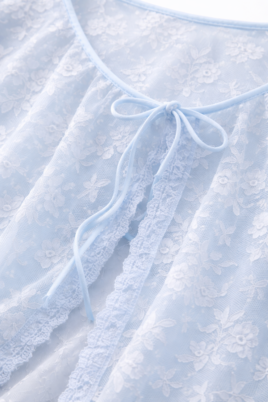 “Bluebell Daydream” Vintage Baby Doll Nightie | Sheer Lace Lingerie Dress