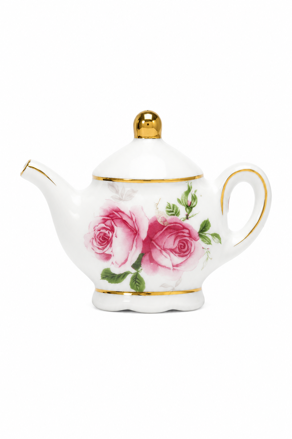 Vintage Mini Floral Teapot Fridge Magnet | Cottagecore Rose Kitchen Décor | Porcelain Style Magnet